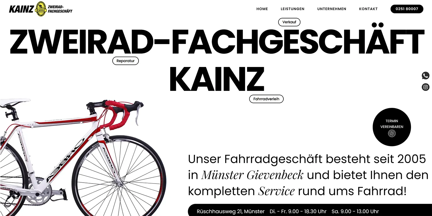 webseite fahrradladen