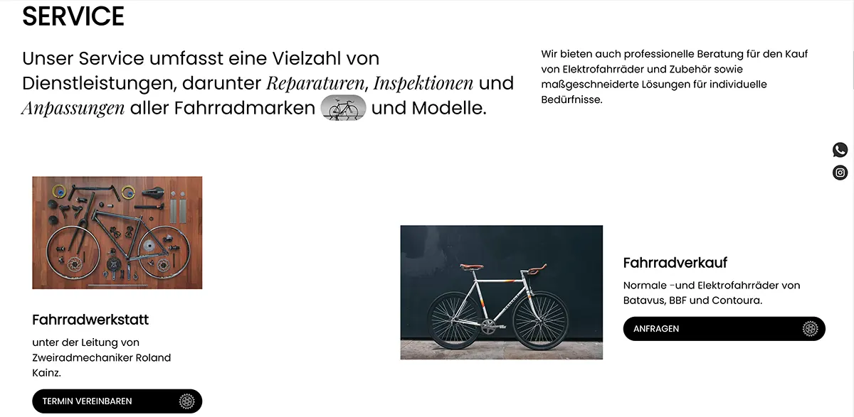 webseite fahrradladen